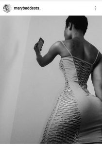 Mary Baddest also showing off her back tattoos