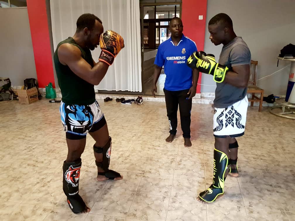 Shakey (R) with training partner, Alex Matsiko
