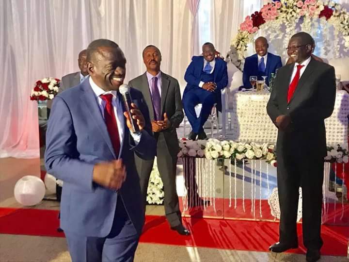 Dr. Besigye, Amuriat and Gen. Muntu at a wedding over the weekend