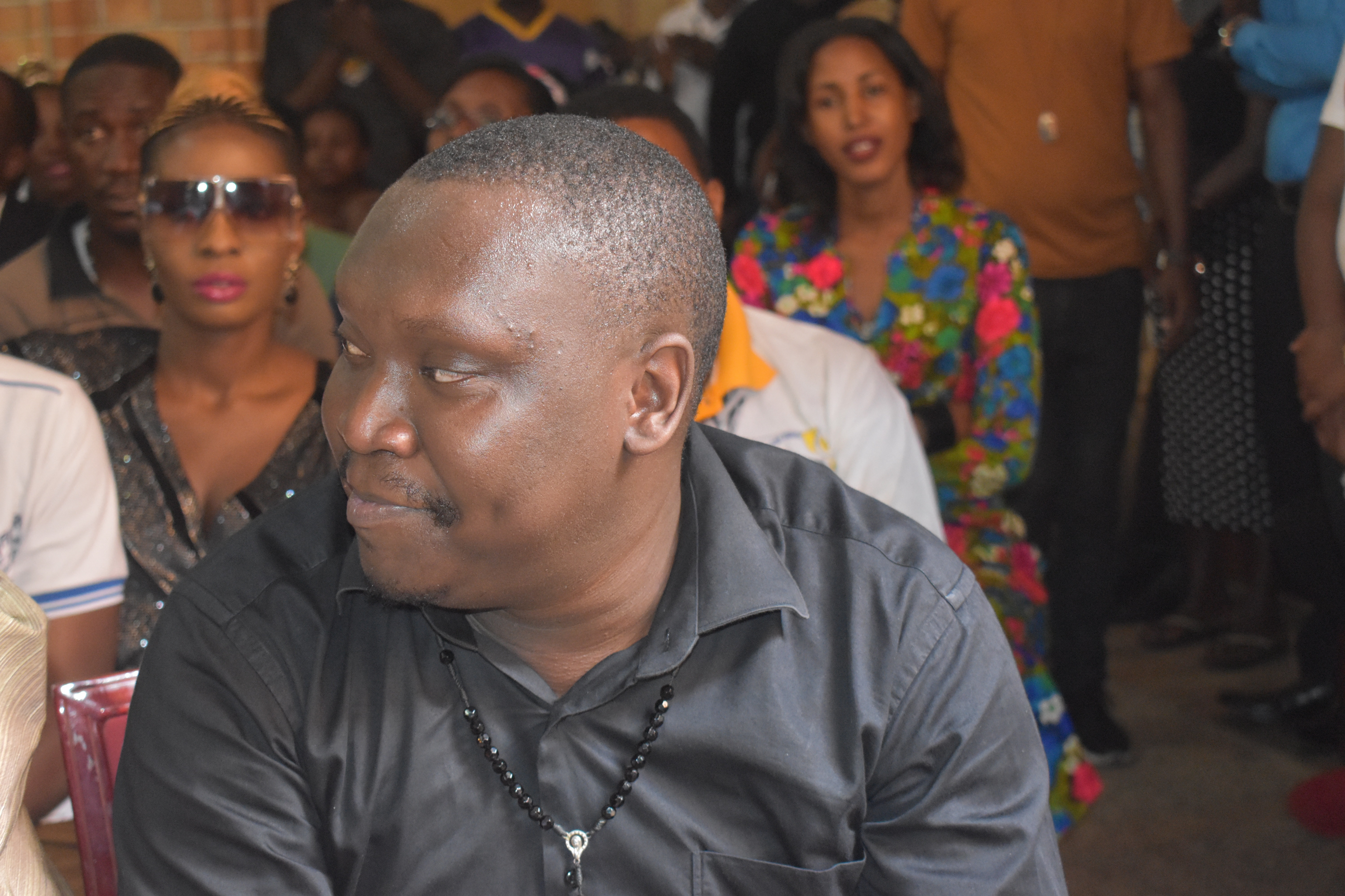 Comedian Patrick Salvado Idringi was at Rubaga Cathedral to pray for his friend Bobi Wine