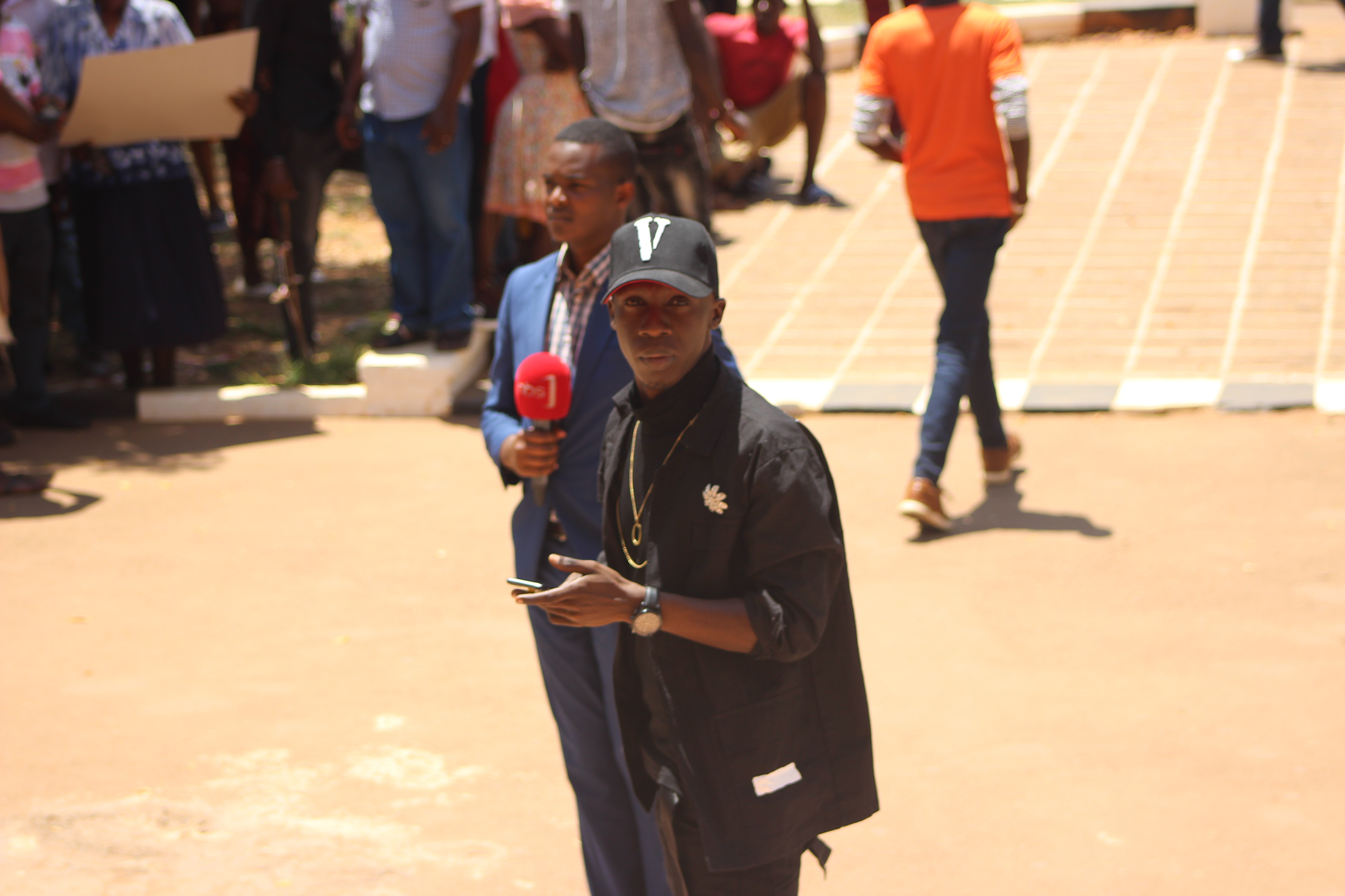 TV personality Douglas Lwanga is seen arriving at the facility
