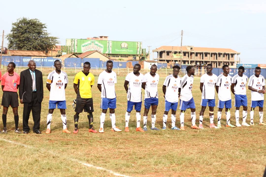 West Nile Province team that started the match against Busoga in the 2nd leg of the FUFA Drum semifinal in Jinja