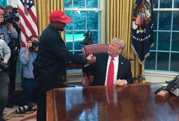 Kanye West ne Donald Trump mu maka g'obwa Pulezidenti mu Washington