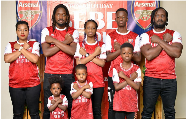 Moment Of Happiness As Big Size Bebe Cool Celebrates 43rd Birthday With Wife And Kids All Pimped Up In Fresh New Arsenal Jerseys Galaxy Fm 100 2 Moment Of Happiness As Big Size Bebe Cool Celebrates 43rd Birthday With Wife And Kids All Pimped Up In Fresh New Arsenal Jerseys Galaxy Fm 100 2