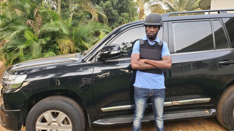 Bobi owns a bullet proof car courtesy of supporters