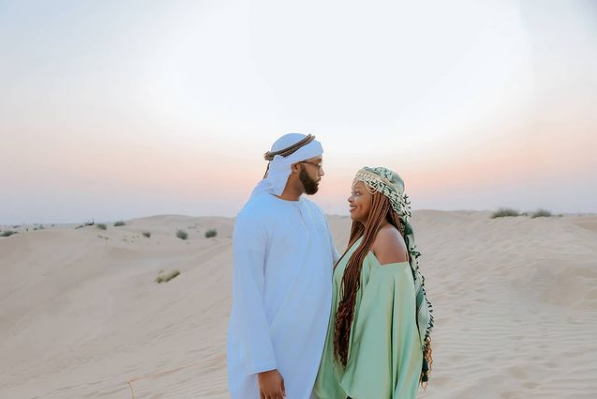 Ssebunya and his wife Rema in Dubai