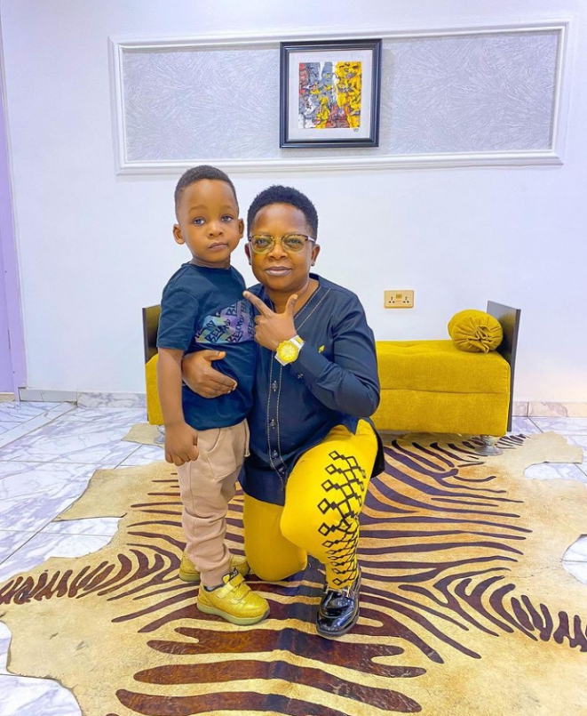 Chinedu Ikedieze and his son