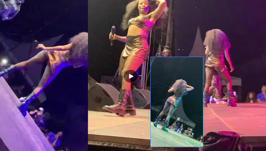 Sheebah flashes her sumbie while performing